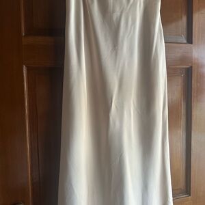 SHEIN Cream Maxi Satin Skirt
